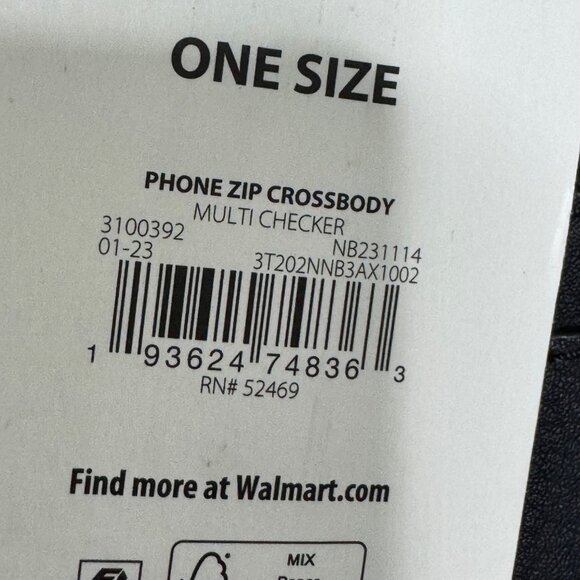 Colorful No Boundaries Phone Zip Crossbody Wallet Pockets & Adjustable Strap - Picture 5 of 9